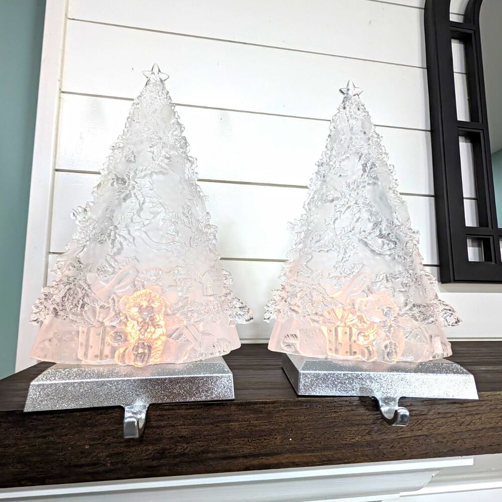 Heritage Mint LTD. Holiday Ice Sculpture Lighted Christmas Tree Stocking Holder